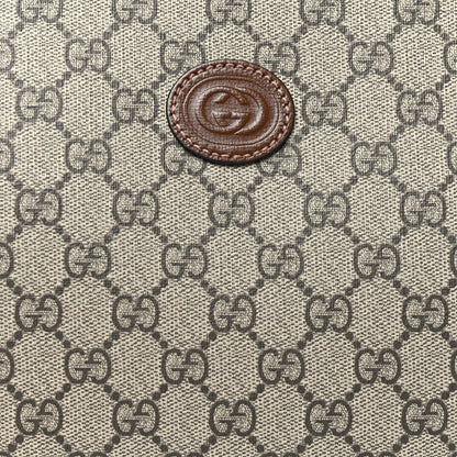 Gucci GG Supreme Monogram Azalea Calfskin Retro Interlocking G Wristlet Messenger Bag Beige Ebony Brown Sugar Beige Ebony Brown Sugar 8 of 10