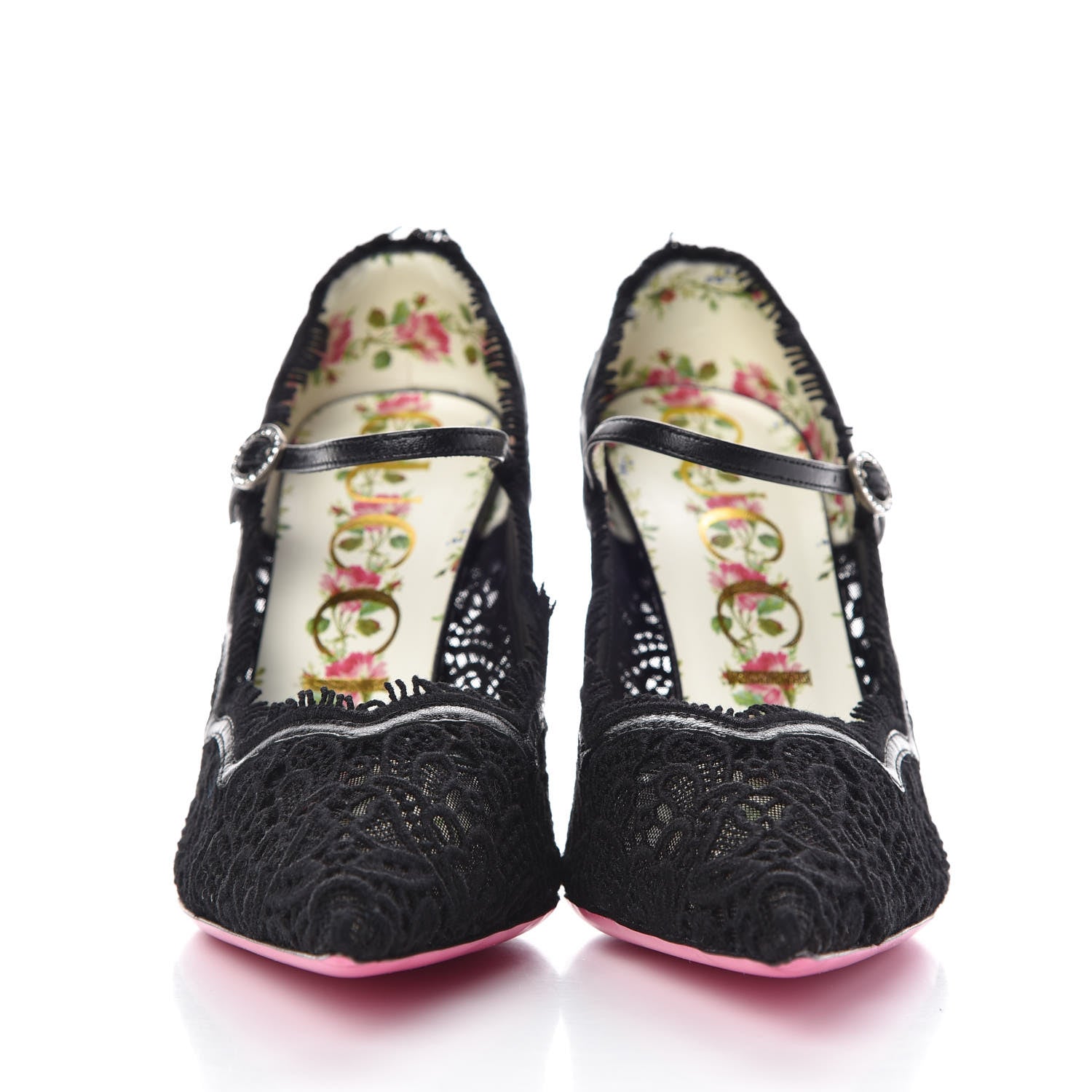 Gucci Lace Pizzo Venice Pumps 38.5 Black 2 of 10
