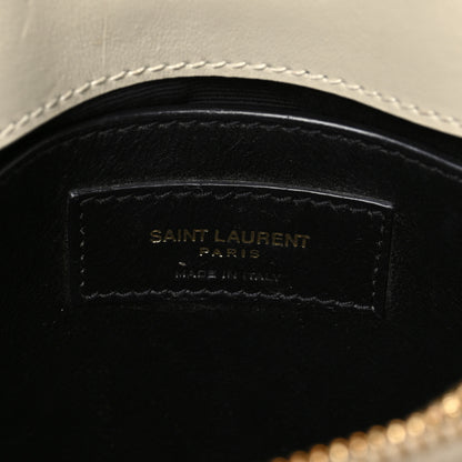 Saint Laurent Calfskin Y Quilted Monogram Small Loulou Chain Satchel Crema Soft 5 of 8