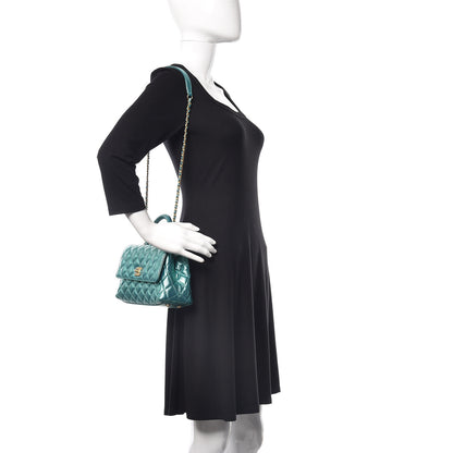 Chanel Metallic Caviar Quilted Mini Coco Handle Flap Blue 2 of 10