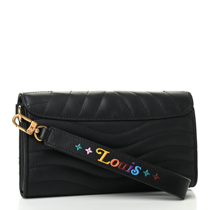Louis Vuitton Calfskin New Wave Long Wallet Black 3 of 7