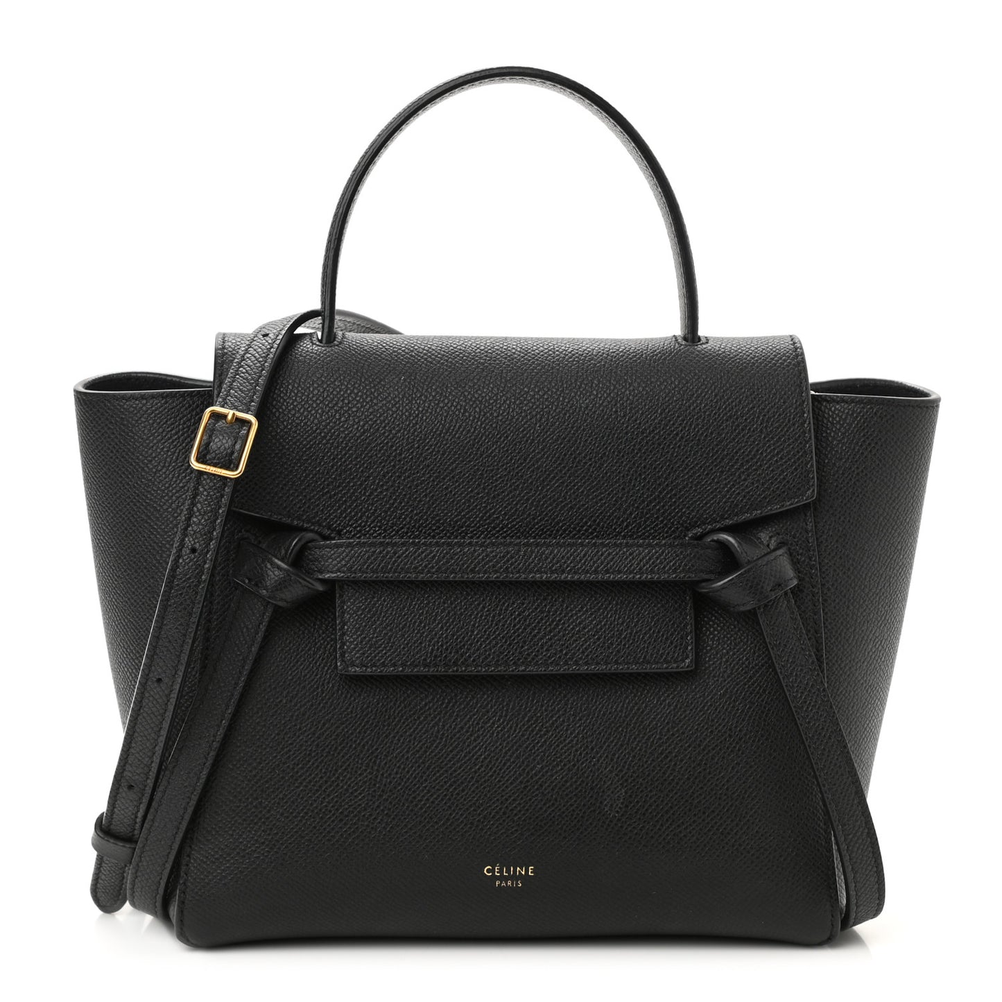 Grained Calfskin Nano Belt Bag Black