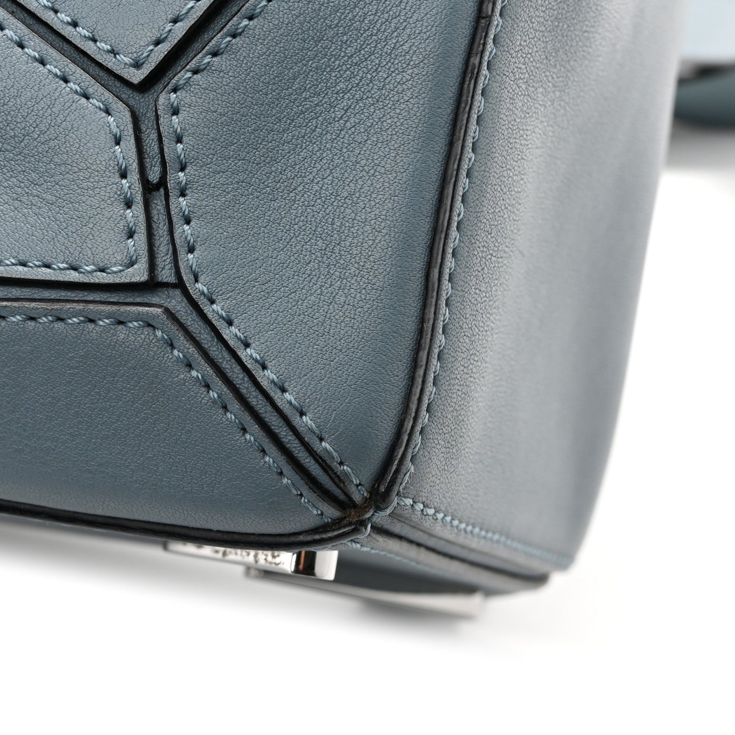 Calfskin Small Puzzle Bag Stone Blue
