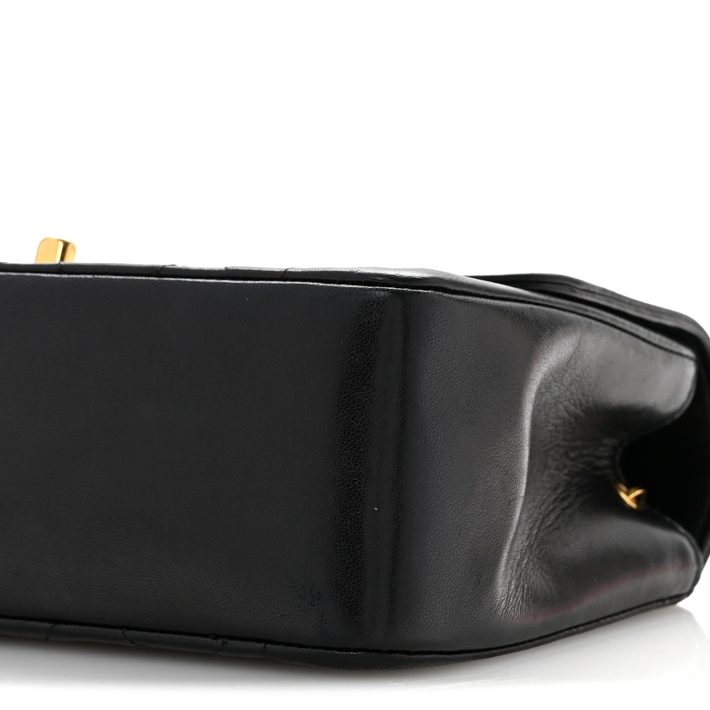 Lambskin Quilted Small Single Flap Black