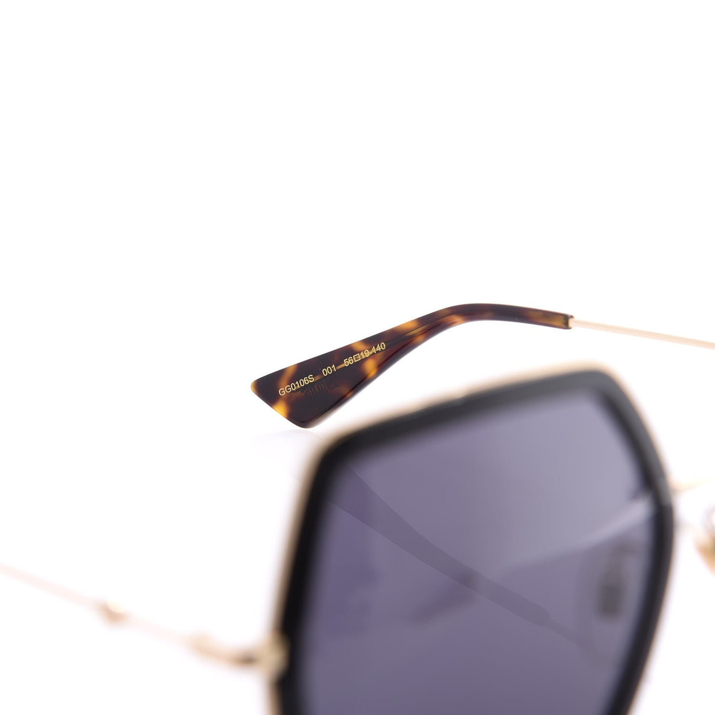 Acetate Oversize Square Frame GG0106S Sunglasses Black