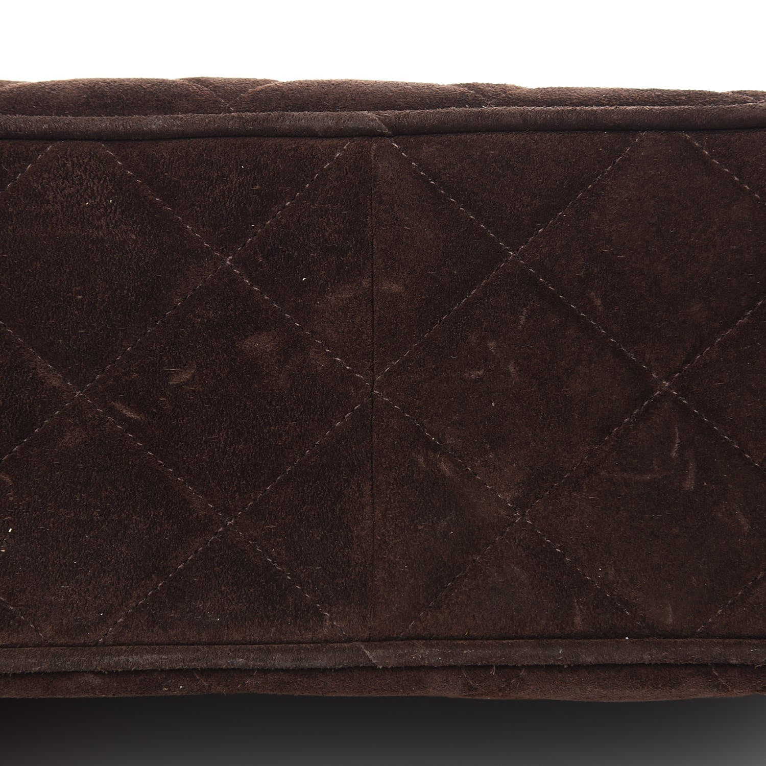 Chanel Suede Quilted Medium Single Flap Brown 14 of 15