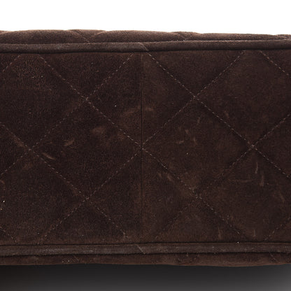 Chanel Suede Quilted Medium Single Flap Brown 14 of 15