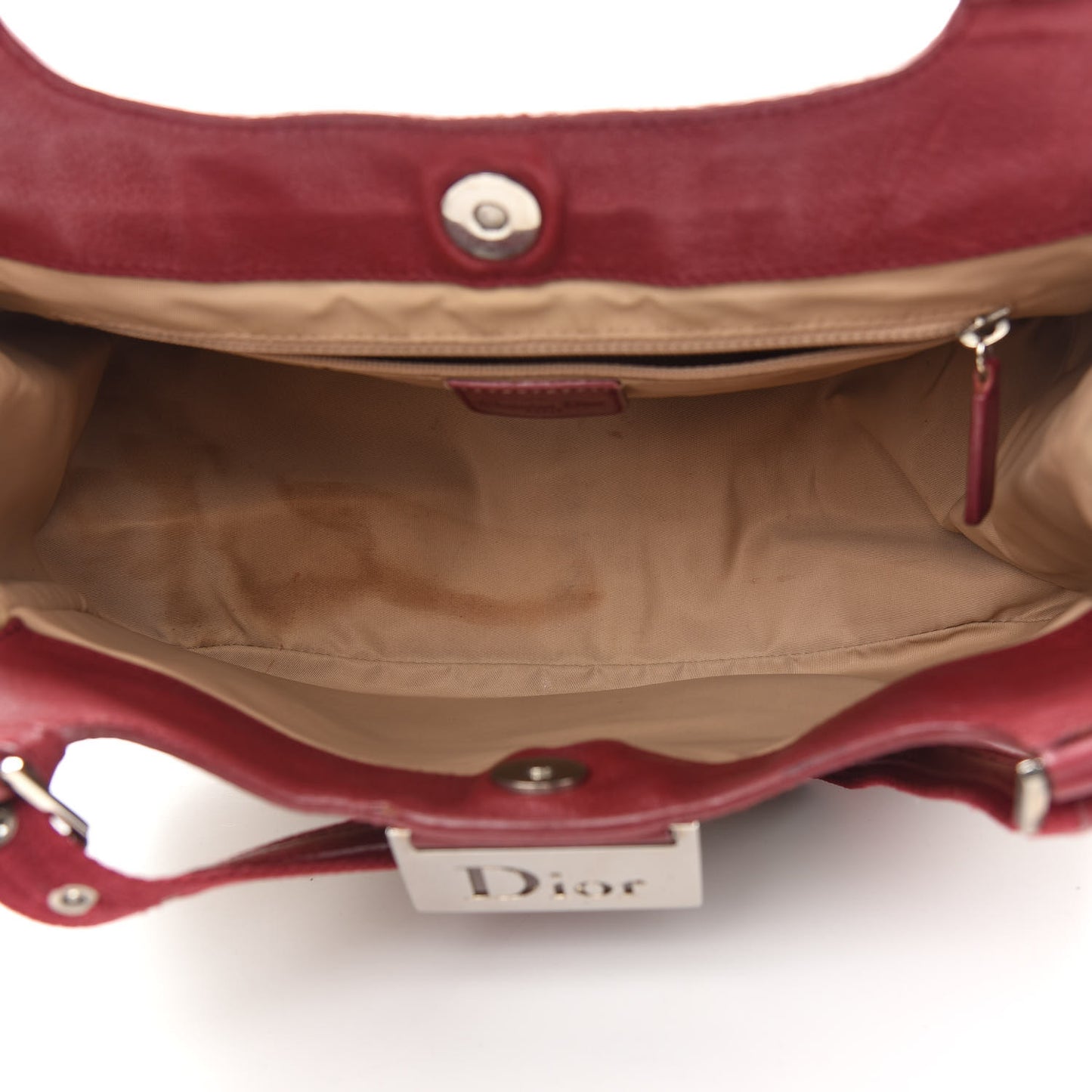 Monogram Street Chic Shoulder Bag Beige Red