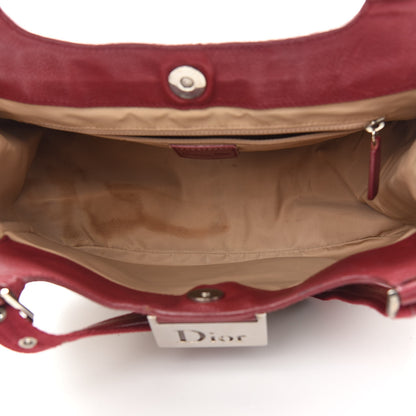 Christian Dior Monogram Street Chic Shoulder Bag Beige Red 5 of 15