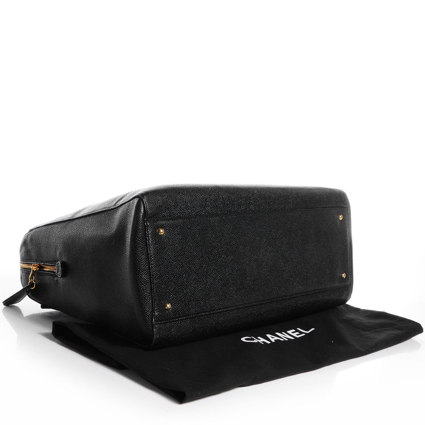 Caviar Large CC Shoulder Bag Black