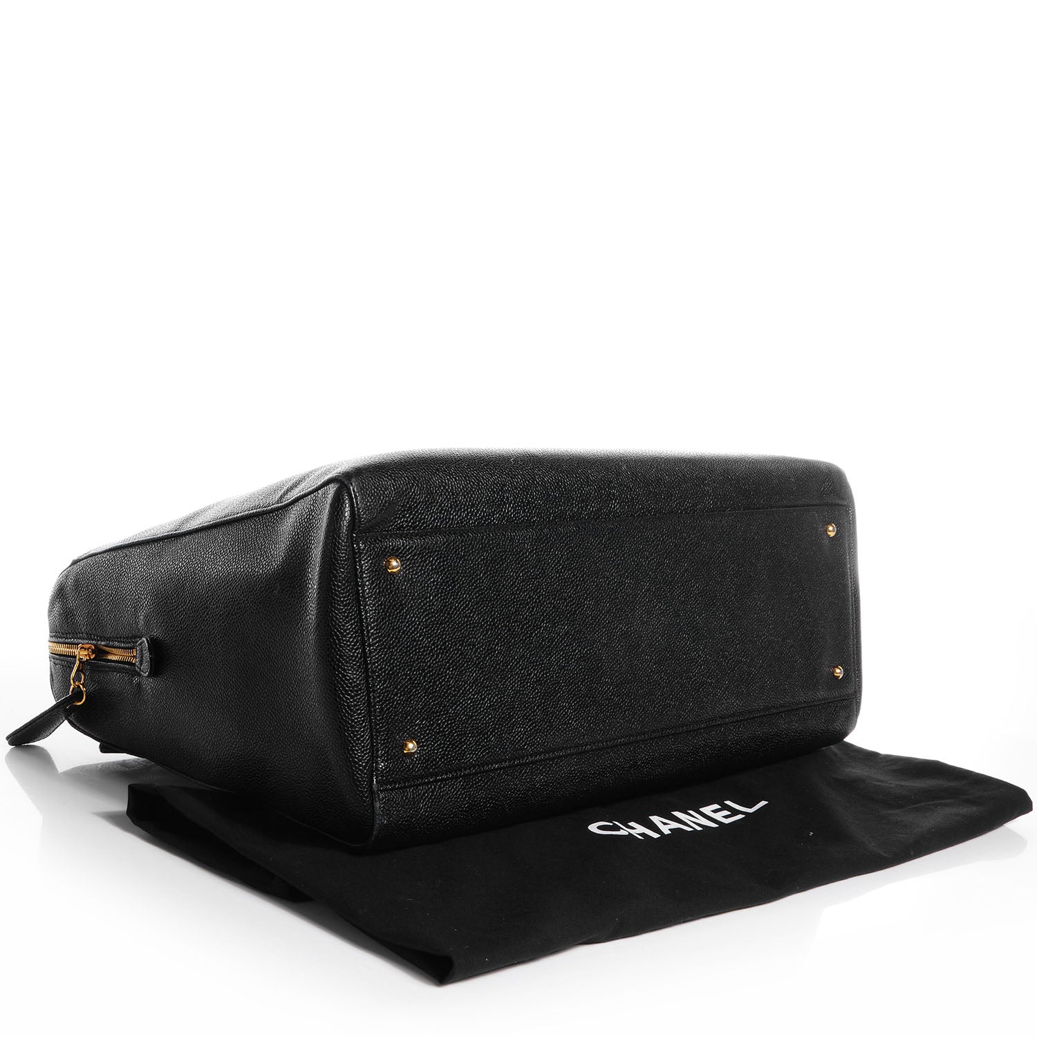 Chanel Caviar Large CC Shoulder Bag Black 4 of 7