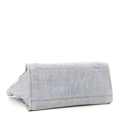 Chanel Canvas Medium Deauville Tote Denim Blue 3 of 8