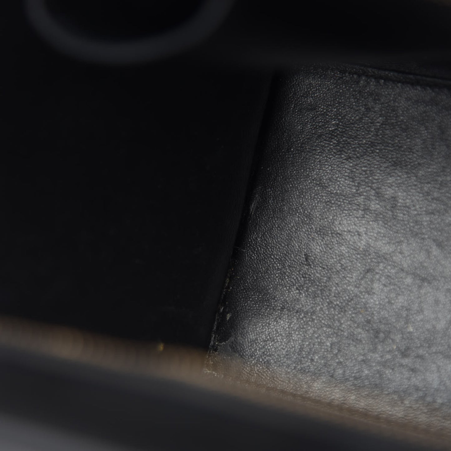 Shrunken Lambskin Micro Bi-Color Luggage Black White