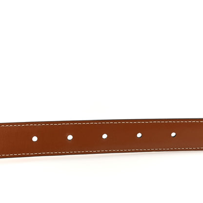 Celine Box Calfskin Small 18mm Triomphe Belt 80 32 Tan 3 of 6