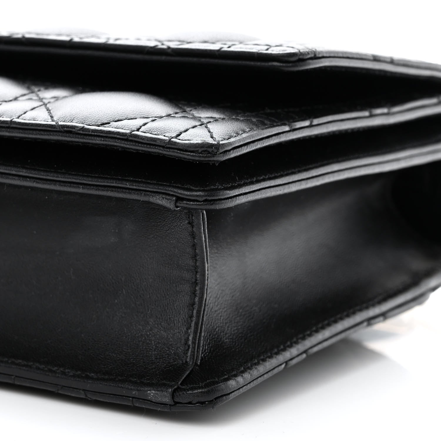 Christian Dior Lambskin Cannage Miss Dior Chain Pouch Black 9 of 12