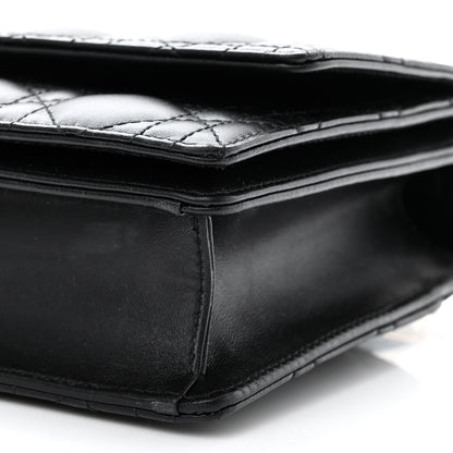 Christian Dior Lambskin Cannage Miss Dior Chain Pouch Black 9 of 12