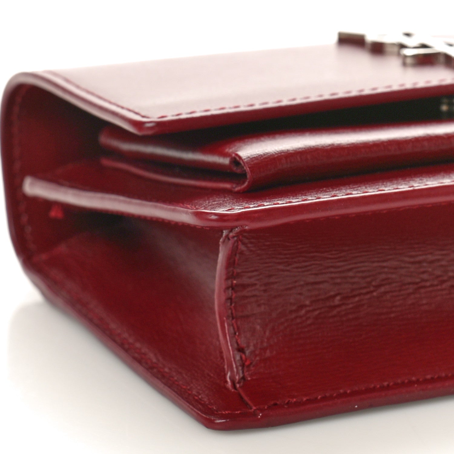 Saint Laurent Calfskin Monogram Sunset Chain Wallet Palissandre 8 of 10