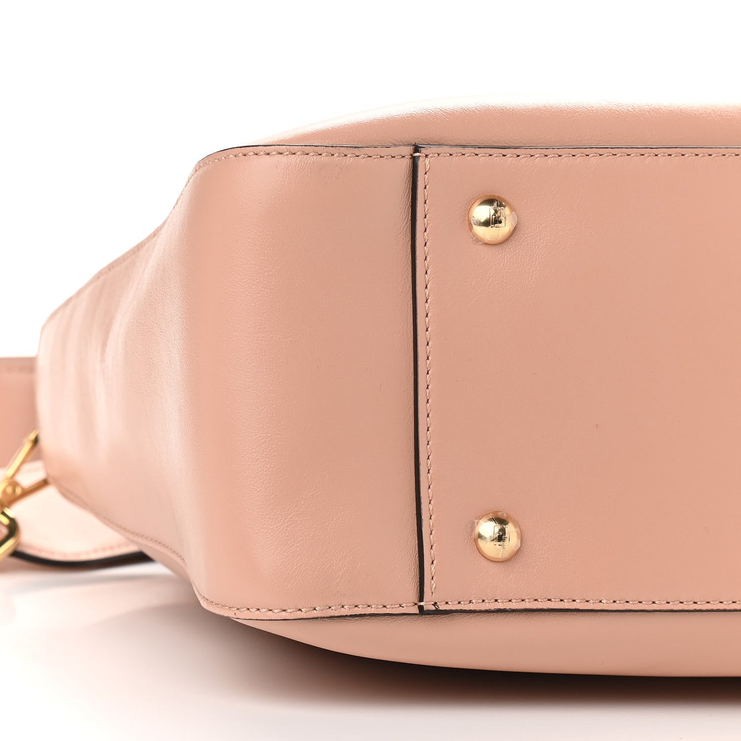 Fendi Vitello Glacier Small FF Tote Rosa Bourbon 8 of 9