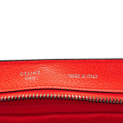 Celine Drummed Calfskin Suede Small Trapeze Coquelicot 6 of 7