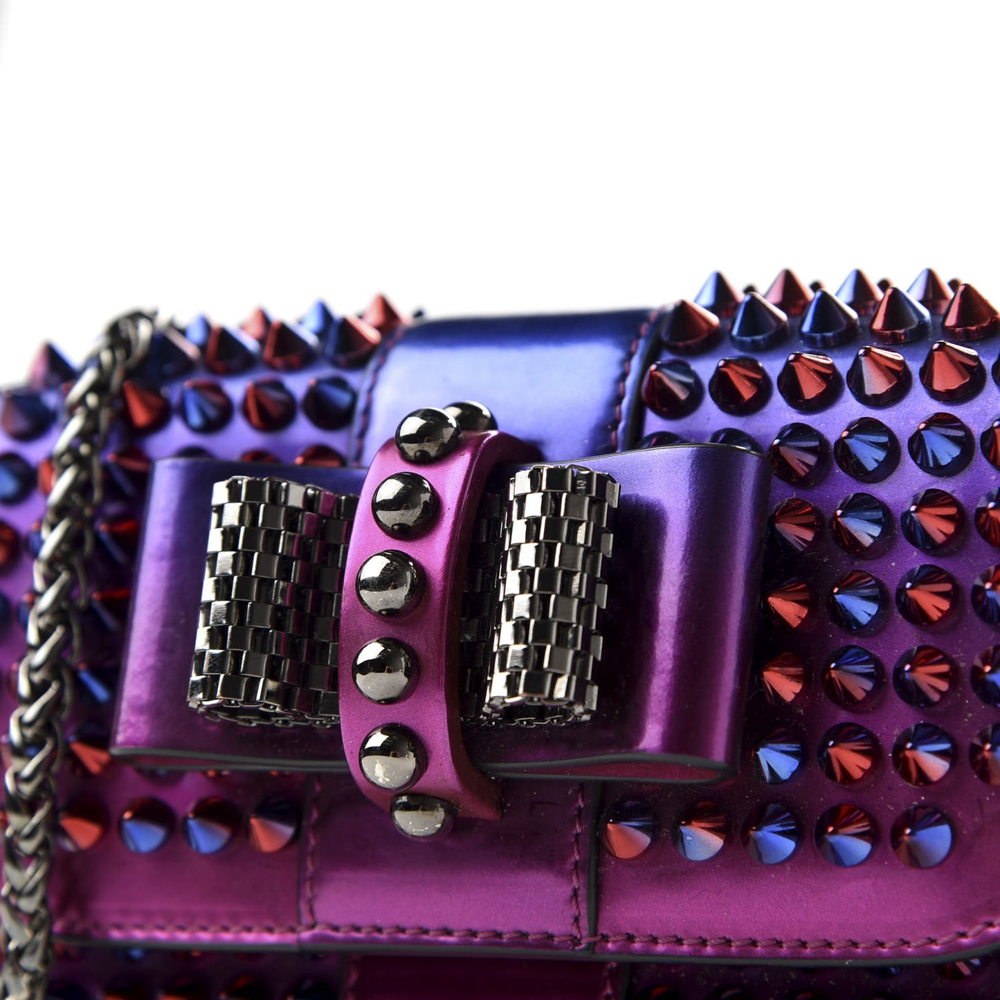 Patent Scarabe Spikes Sweety Charity Crossbody Bag Rose Digitale