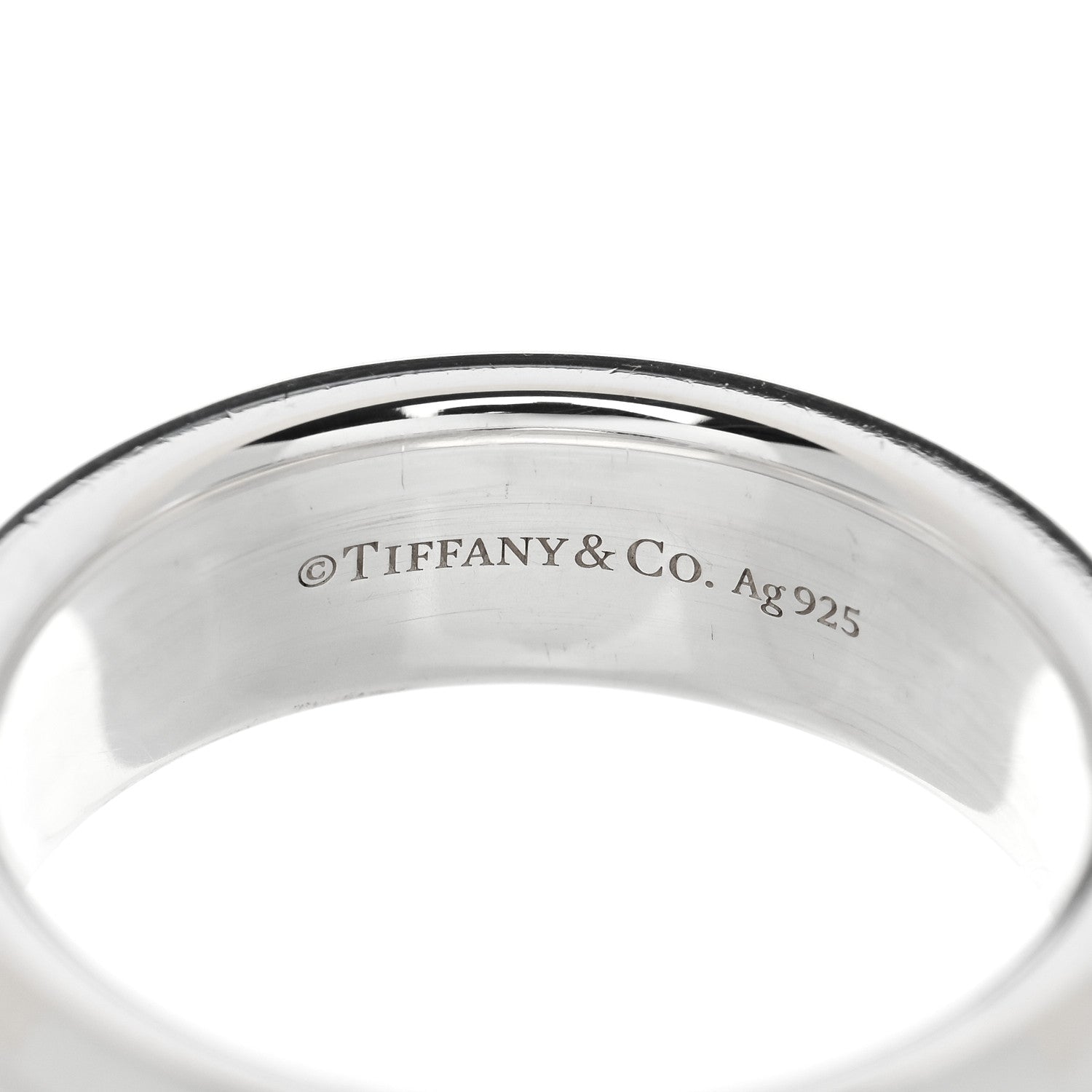 Tiffany Sterling Silver 1837 Makers Medium Slice Ring 58 8.5 4 of 4