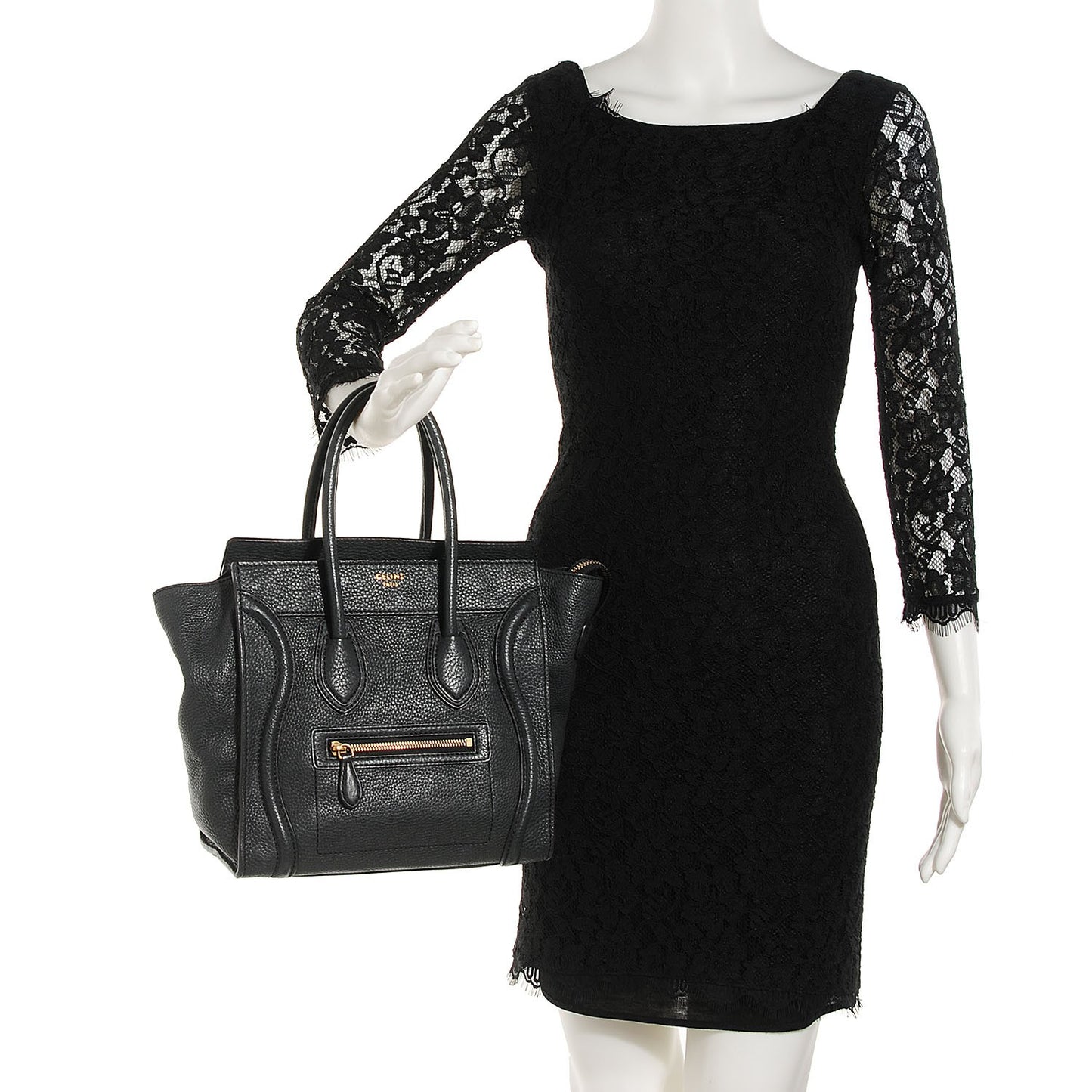 Pebbled Calfskin Micro Luggage Anthracite