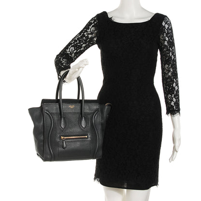 Celine Pebbled Calfskin Micro Luggage Anthracite 2 of 9