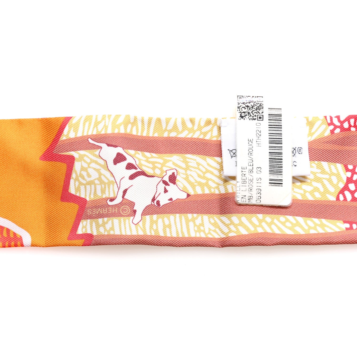 Hermes Silk En Liberte Twilly Rose Bleu Rouge Rose Bleu Rouge 3 of 4