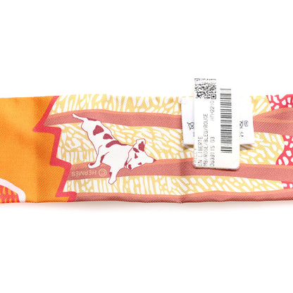 Hermes Silk En Liberte Twilly Rose Bleu Rouge Rose Bleu Rouge 3 of 4