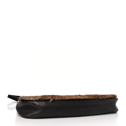 Christian Dior Pony Hair Malice Shoulder Bag Brown Black 4 of 8