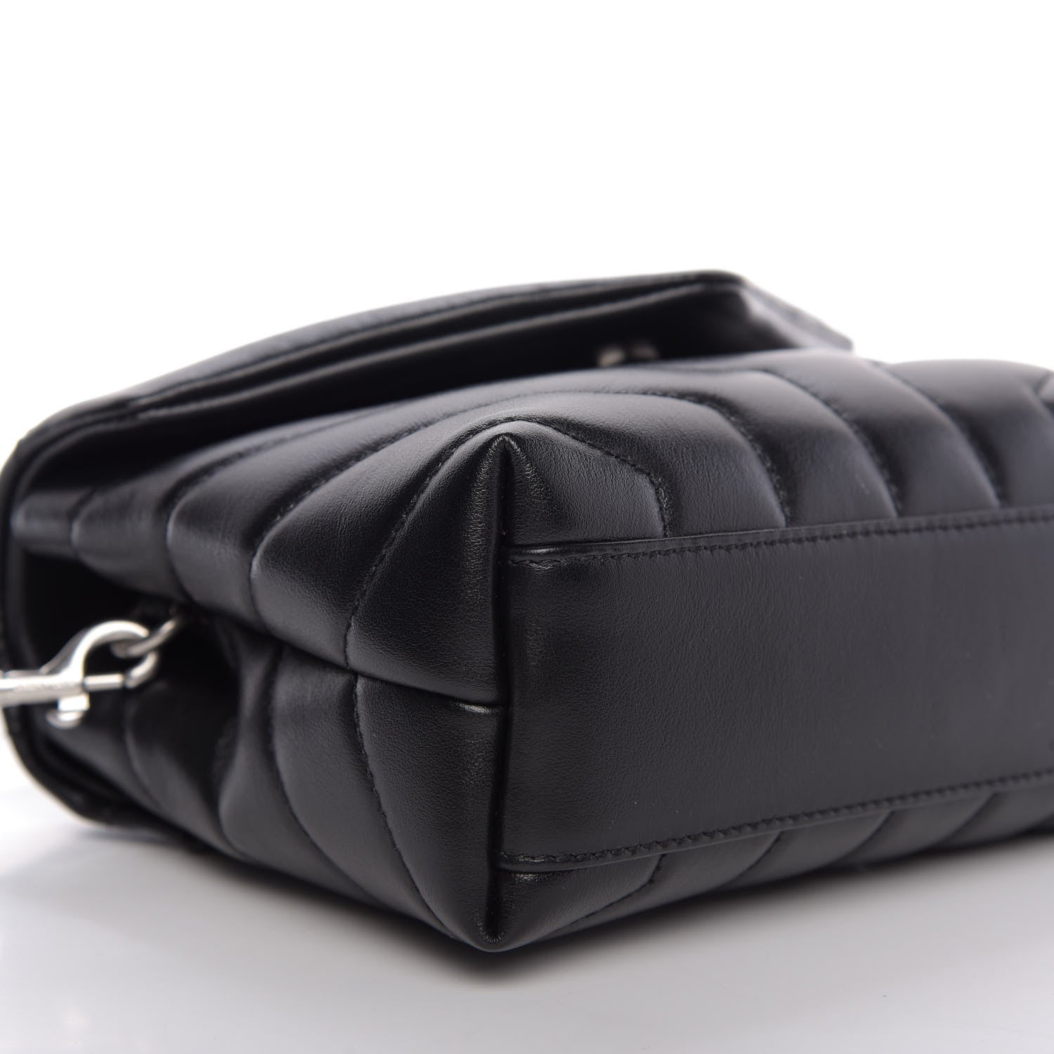 Saint Laurent Calfskin Y Quilted Monogram Toy Loulou Crossbody Bag Black 6 of 11