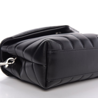 Saint Laurent Calfskin Y Quilted Monogram Toy Loulou Crossbody Bag Black 6 of 11