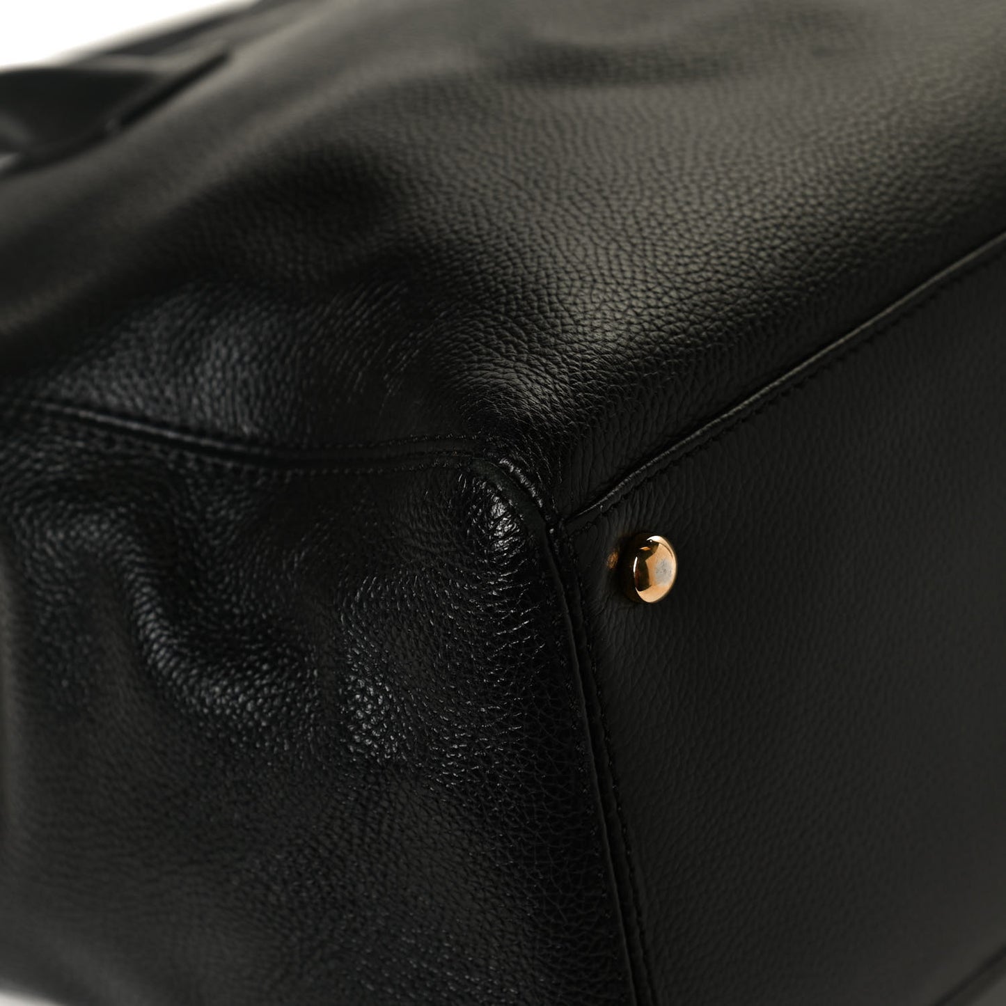 Calfskin Cerf Shopper Tote Black