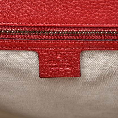 Gucci Calfskin Feline Medium GG Marmont Top Handle Bag Vulcanic Red 6 of 7