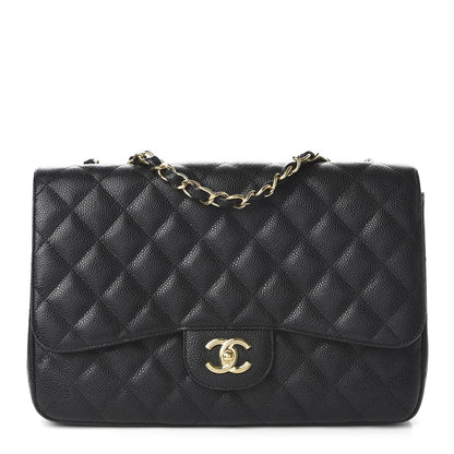Chanel Caviar Quilted Jumbo Single Flap Black 1 of 11