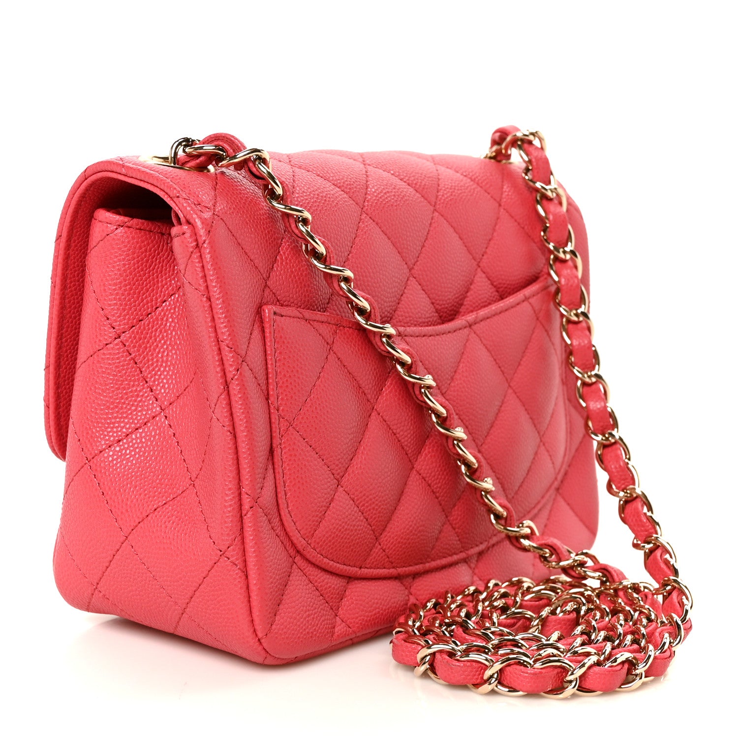 Chanel Caviar Quilted Mini Square Flap Pink 3 of 12