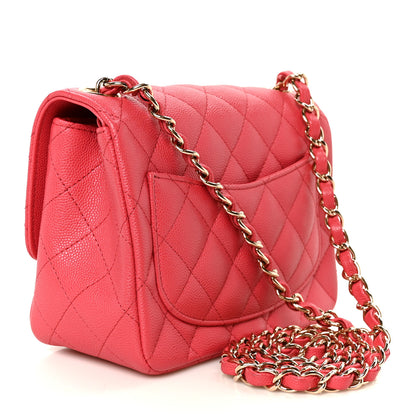 Chanel Caviar Quilted Mini Square Flap Pink 3 of 12