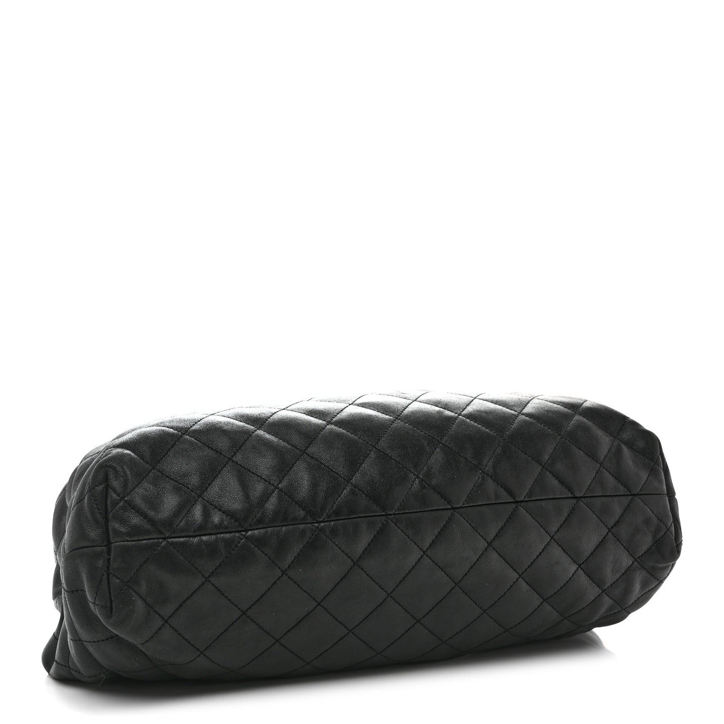 Lambskin Quilted Maxi Icare Shopping Tote Black