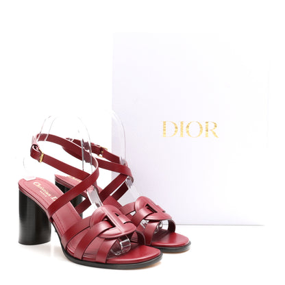 Christian Dior Calfskin D-Club Sandal Pumps 37.5 Ruby Red 10 of 10