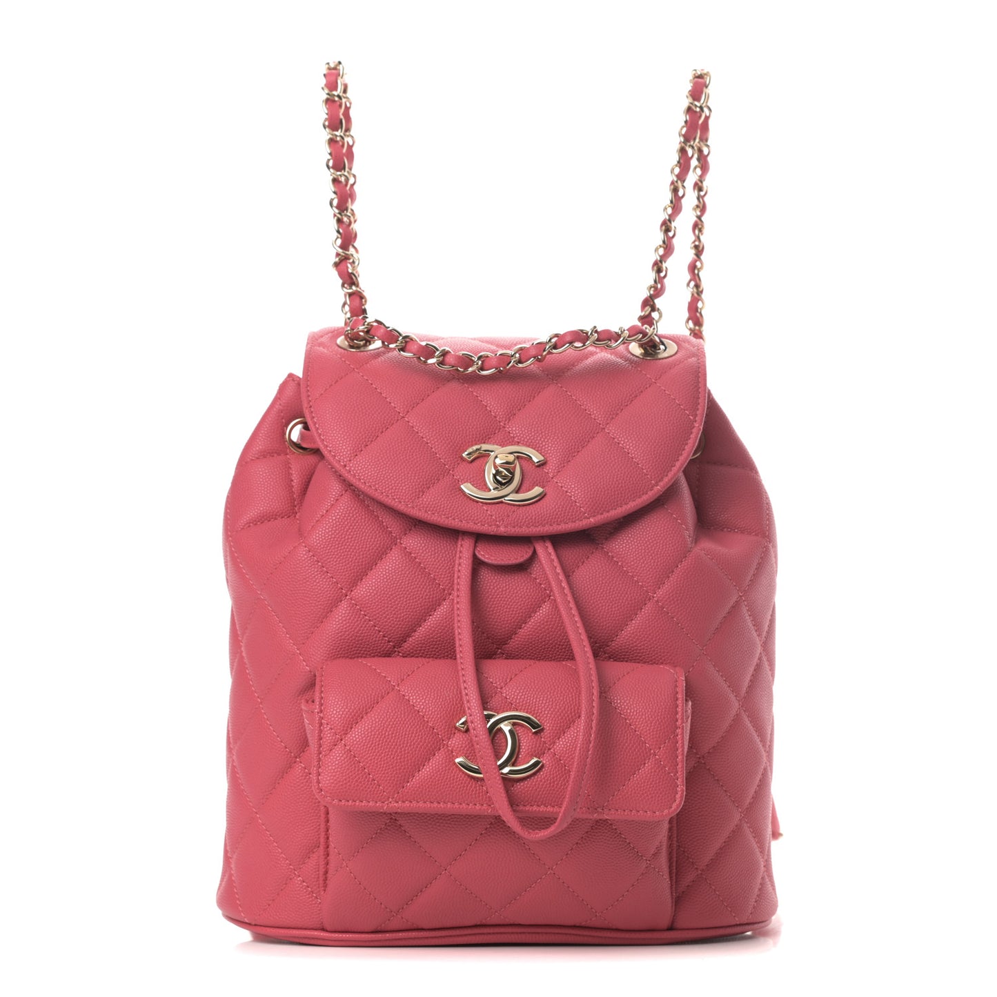 Caviar Quilted Backpack Bag Pink