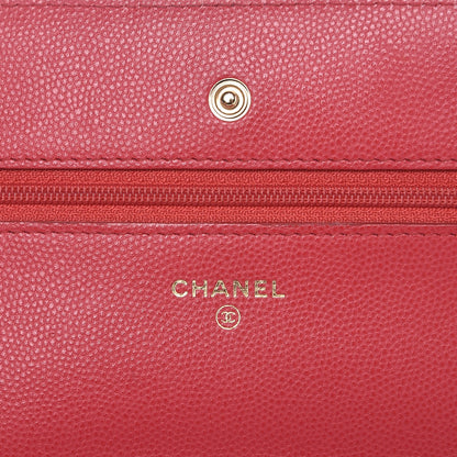 Chanel Caviar Quilted Wallet On Chain WOC Pink 6 of 9