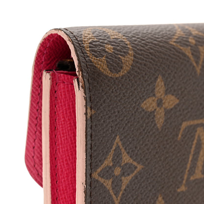 Louis Vuitton Monogram Bloom Flower Emilie Wallet Fuchsia 8 of 9