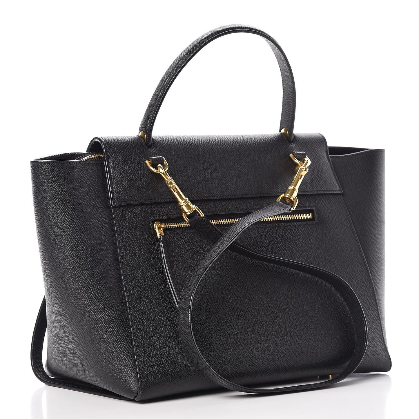 Grained Calfskin Mini Belt Bag Black