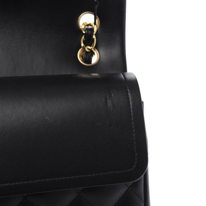 Chanel Lambskin Quilted Jumbo Double Flap Black 10 of 14