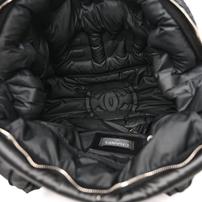 Chanel Nylon Embossed Doudoune Bowling Bag Black 5 of 16