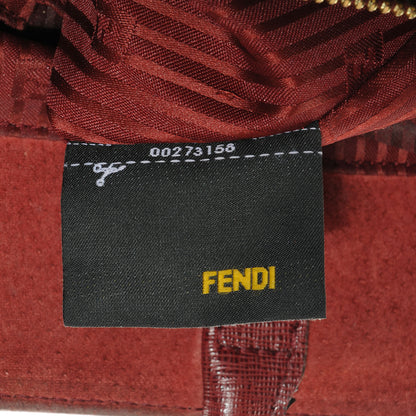 Fendi Vitello Elite Regular 2Jours Tote Rosso Scuro Ciliegia 8 of 12
