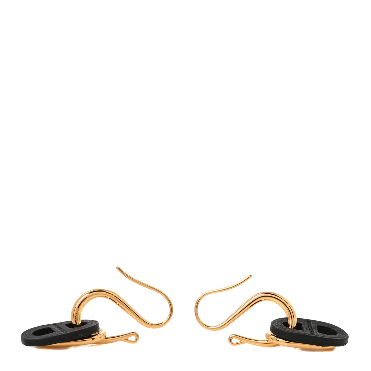 Hermes Swift O'maillon Earrings Black 3 of 6