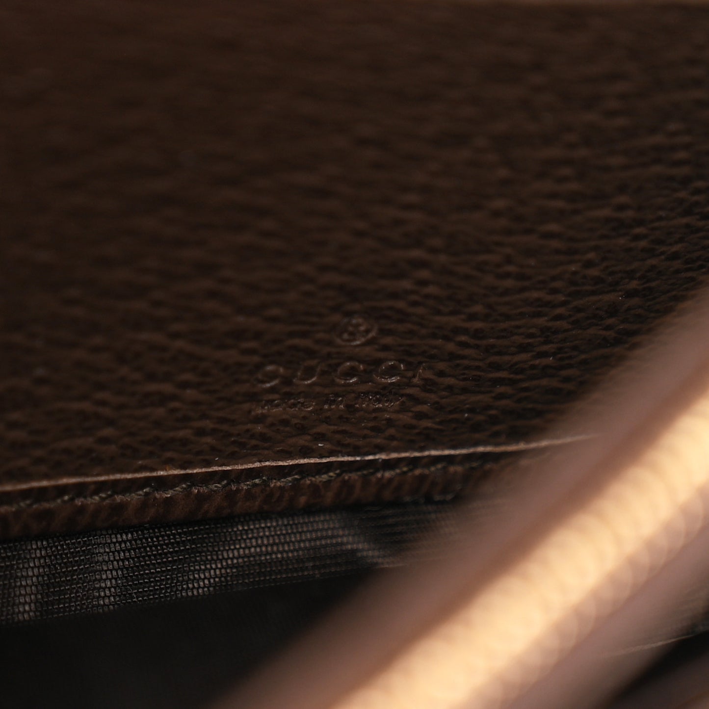GG Supreme Monogram Textured Dollar Calfskin Blondie Continental Chain Wallet Beige Ebony New Acero