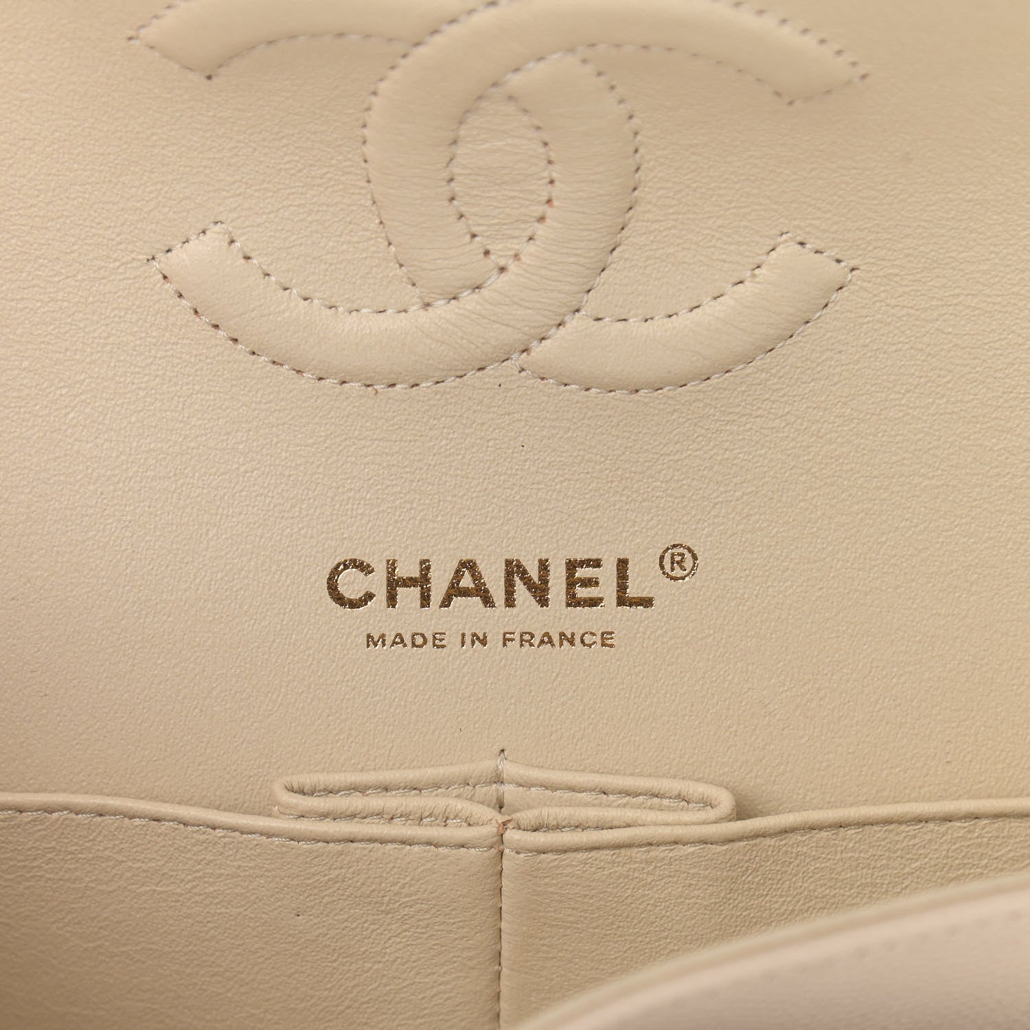 Chanel Caviar Quilted Medium Double Flap Light Beige 5 of 8