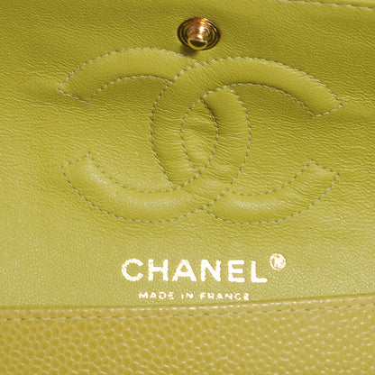 Chanel Caviar Quilted Small Double Flap Chartreuse 6 of 9